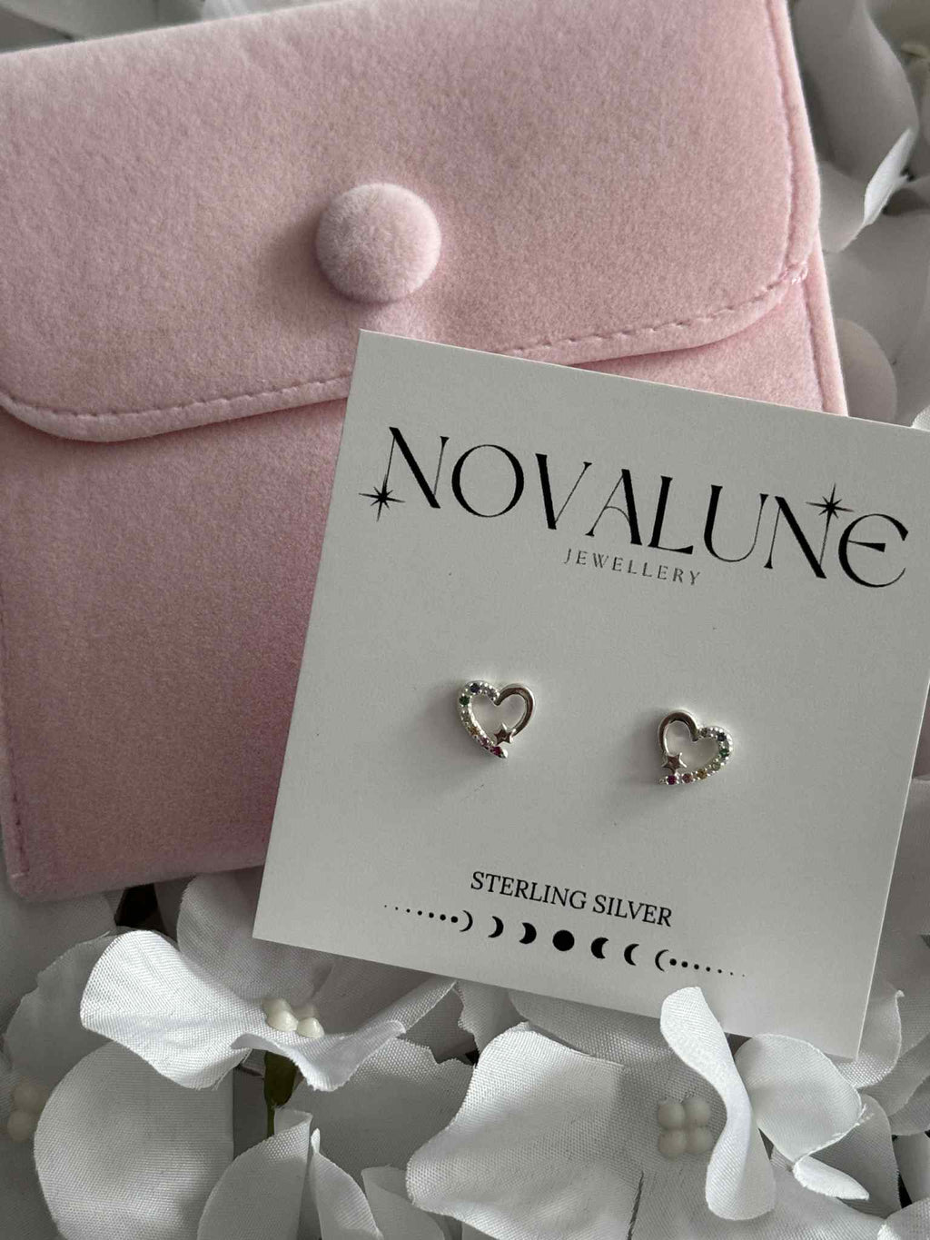 Rainbow Heart Stud Earrings