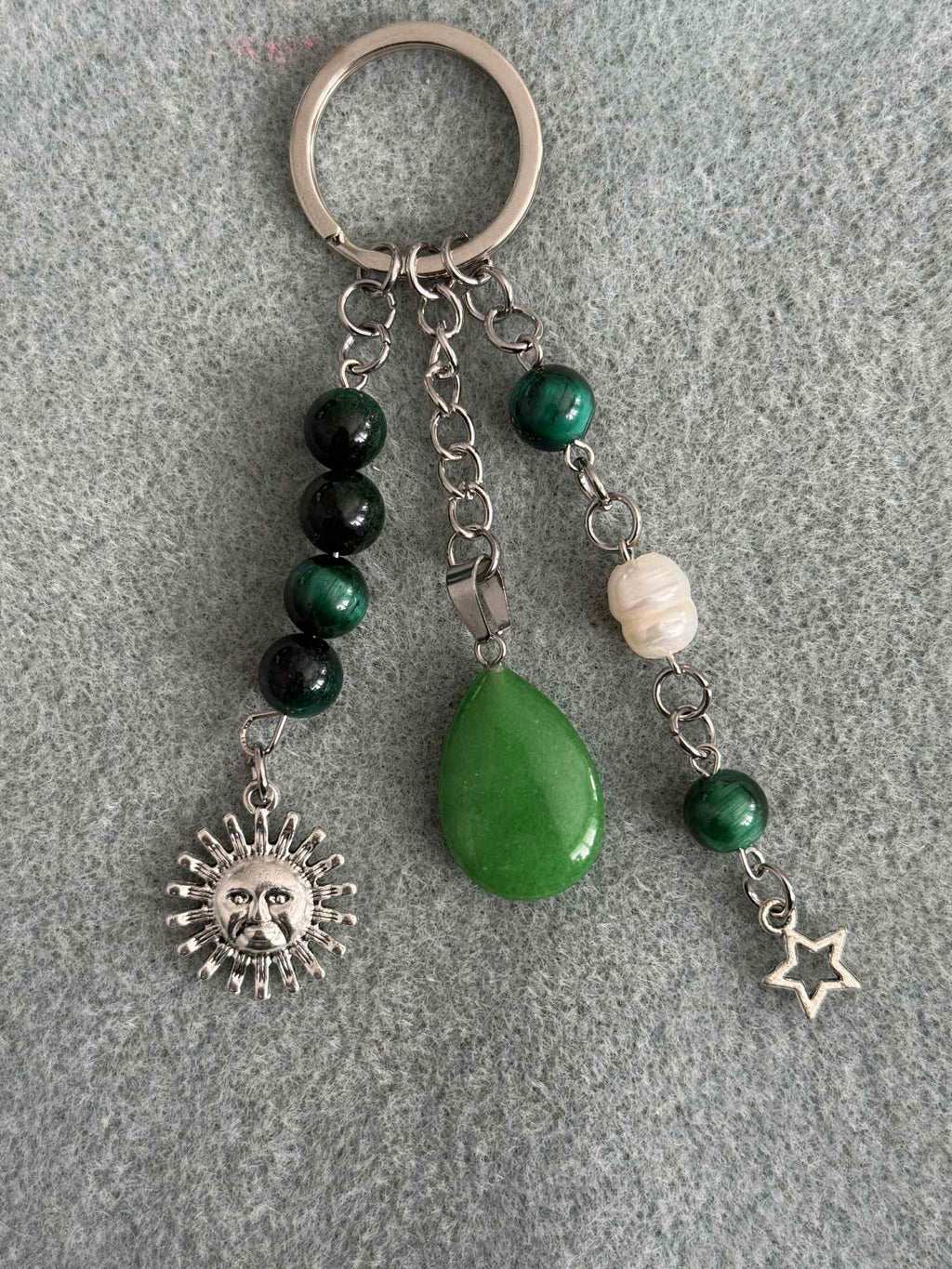 Beaded Multi Charm Keyrings