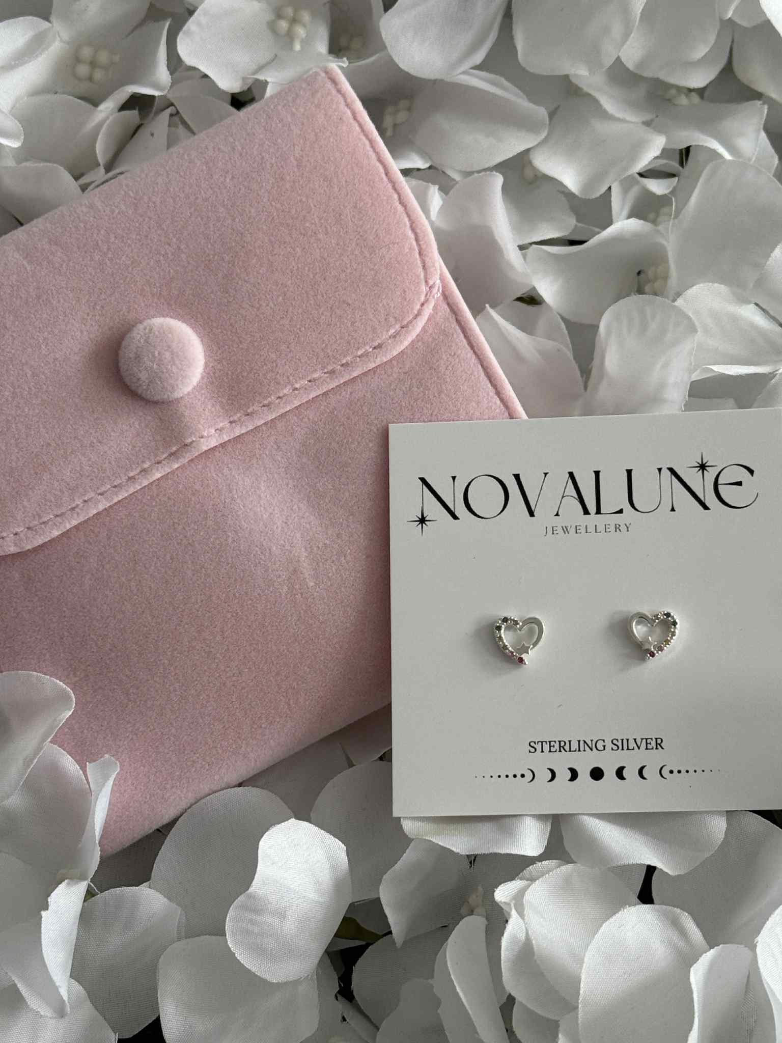 Rainbow Heart Stud Earrings