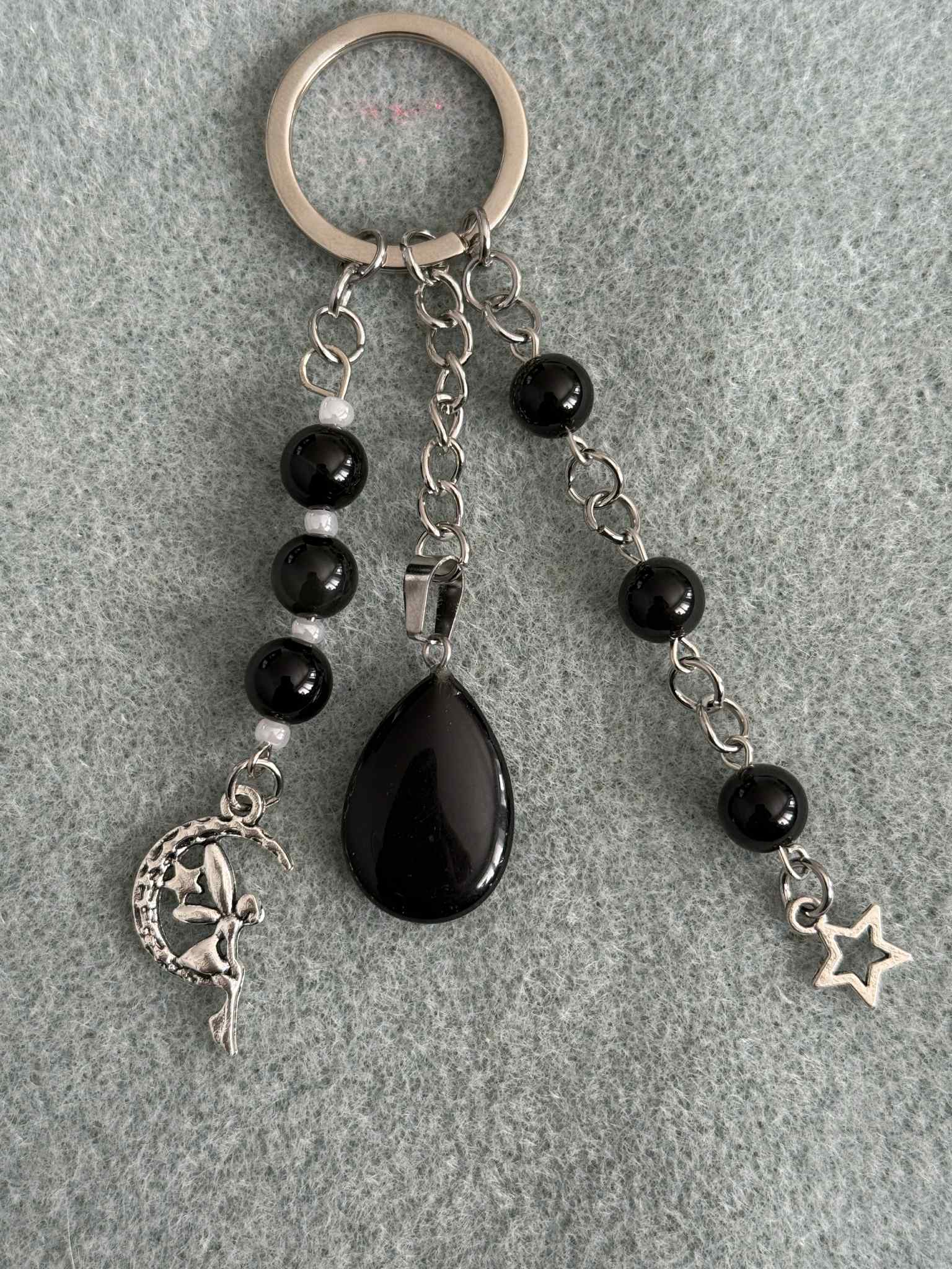 Beaded Multi Charm Keyrings