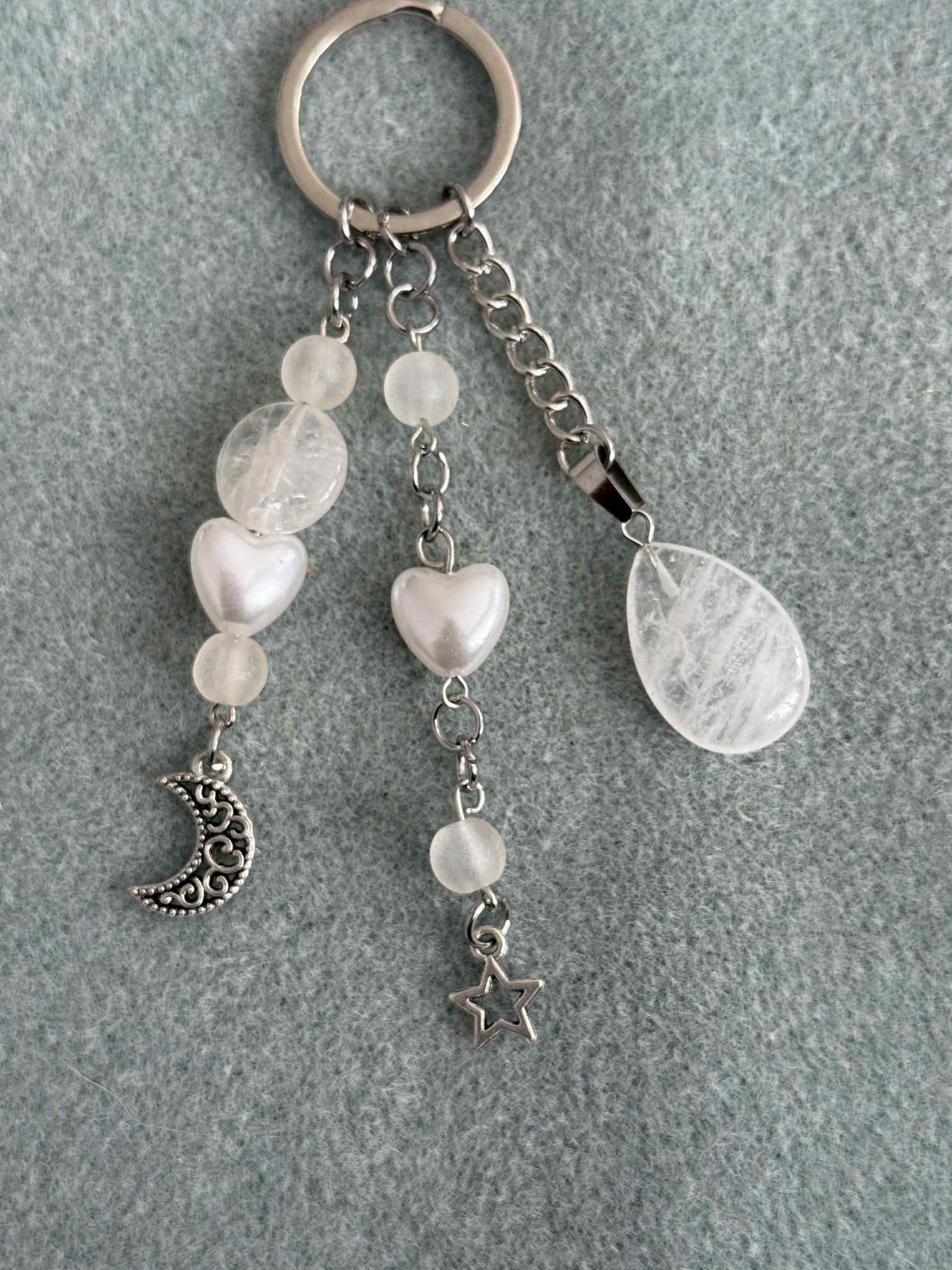 Beaded Multi Charm Keyrings