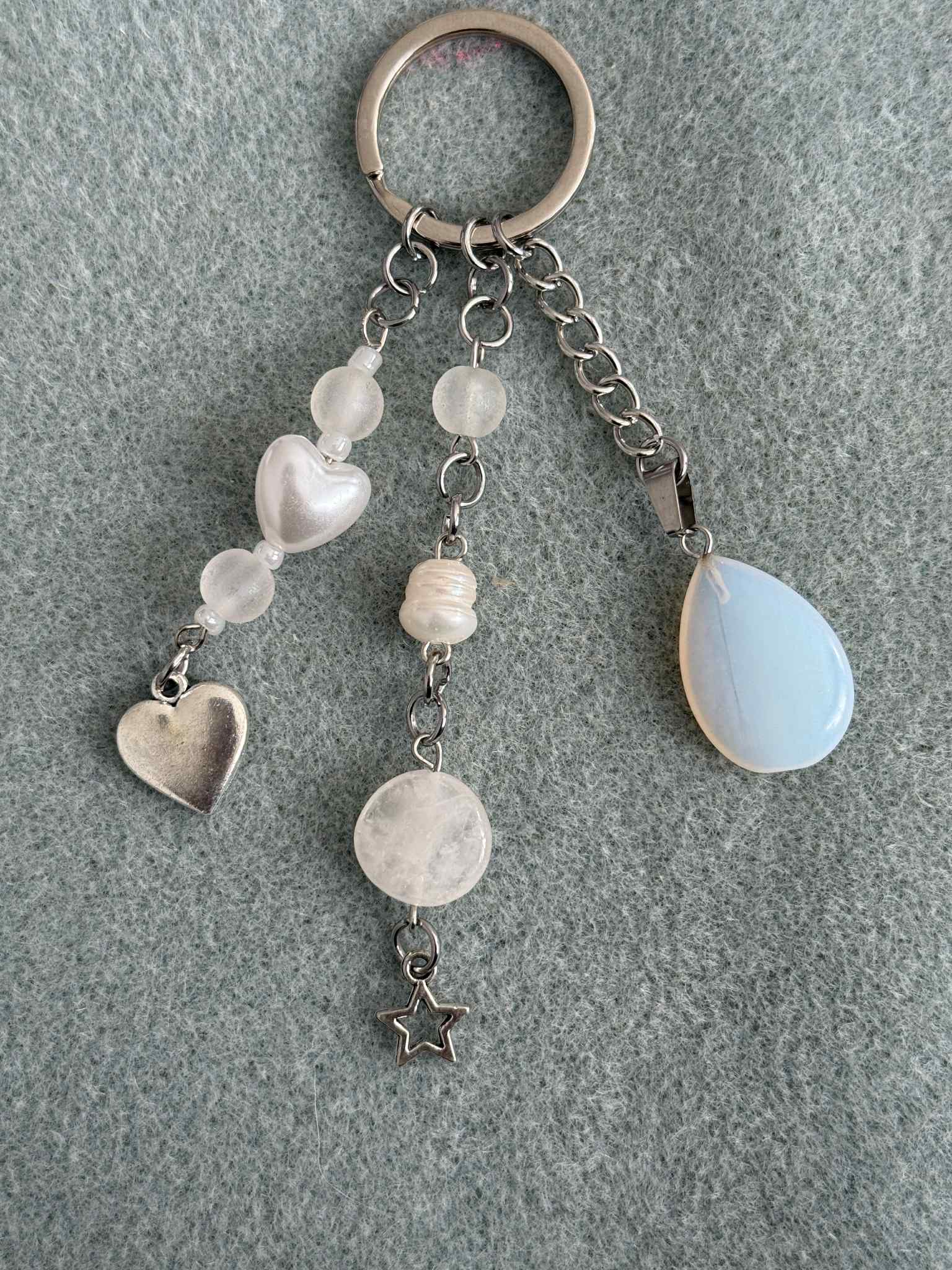 Beaded Multi Charm Keyrings